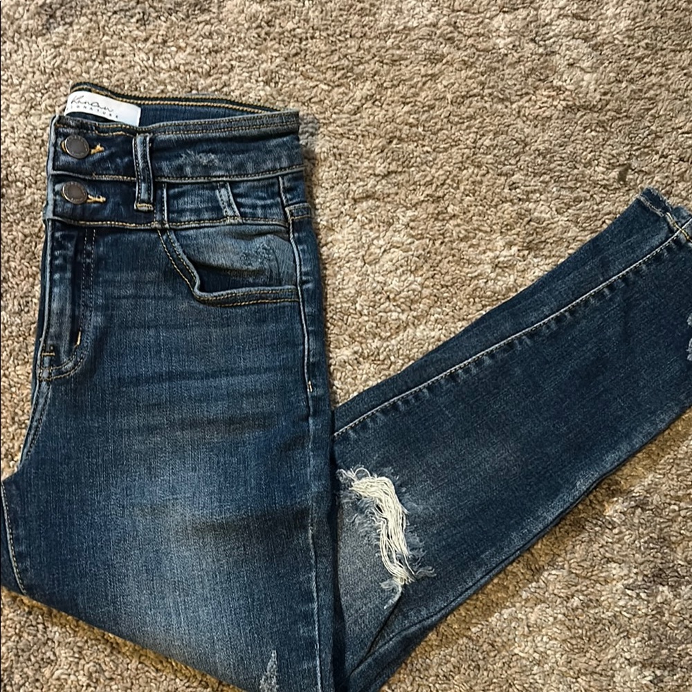 KanCan Blue High Rise Distressed Jeans